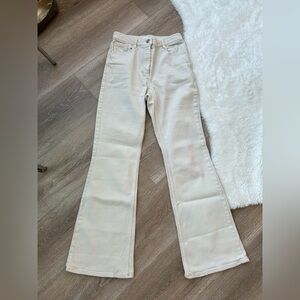 Wilfred Cream High-Rise Flare Jeans
